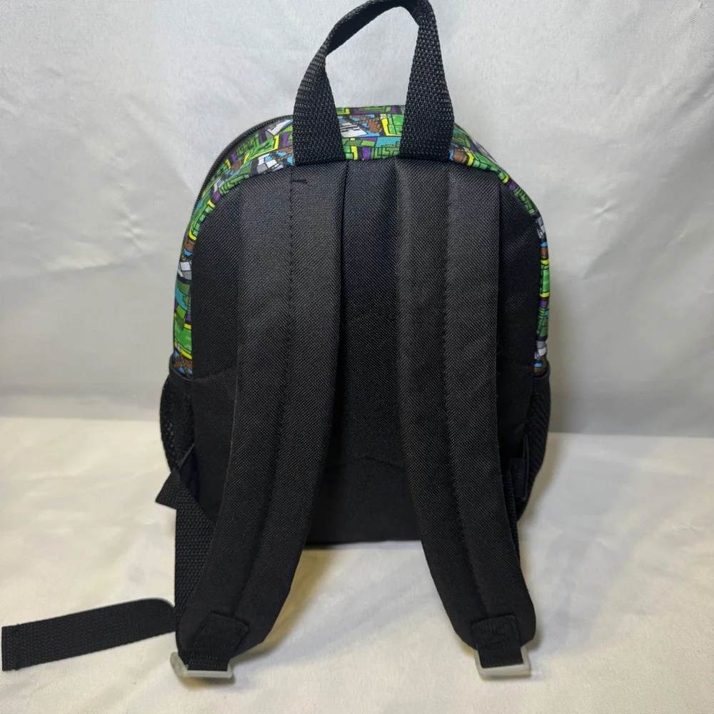 Minecraft Mini Backpack Black Character Print Creeper Zombie Skeleton Gaming Bag